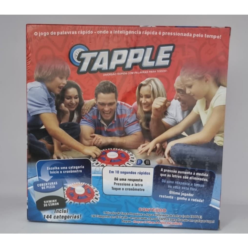 Jogo de Tabuleiro Educativo Tapple em Português Diversão com Palavras e Alfabeto Para Toda a Família
