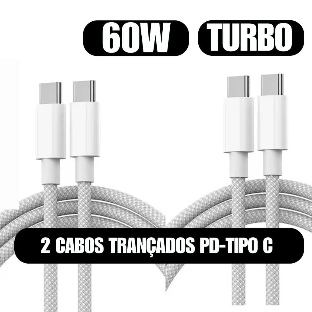 Cabo BRANCO 60W ULTRA RÁPIDO Resistente TIPOC-TIPO C para iPhone15 16 17 Moto G X Z