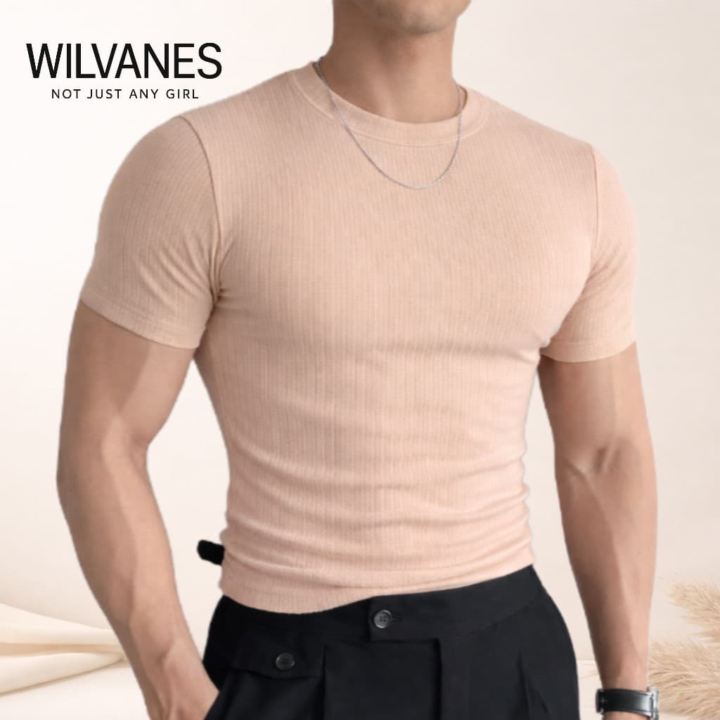 Camiseta Masculina Texturizada Alta Elasticidade Social Corrente Slim Fit Premium Americana Academia