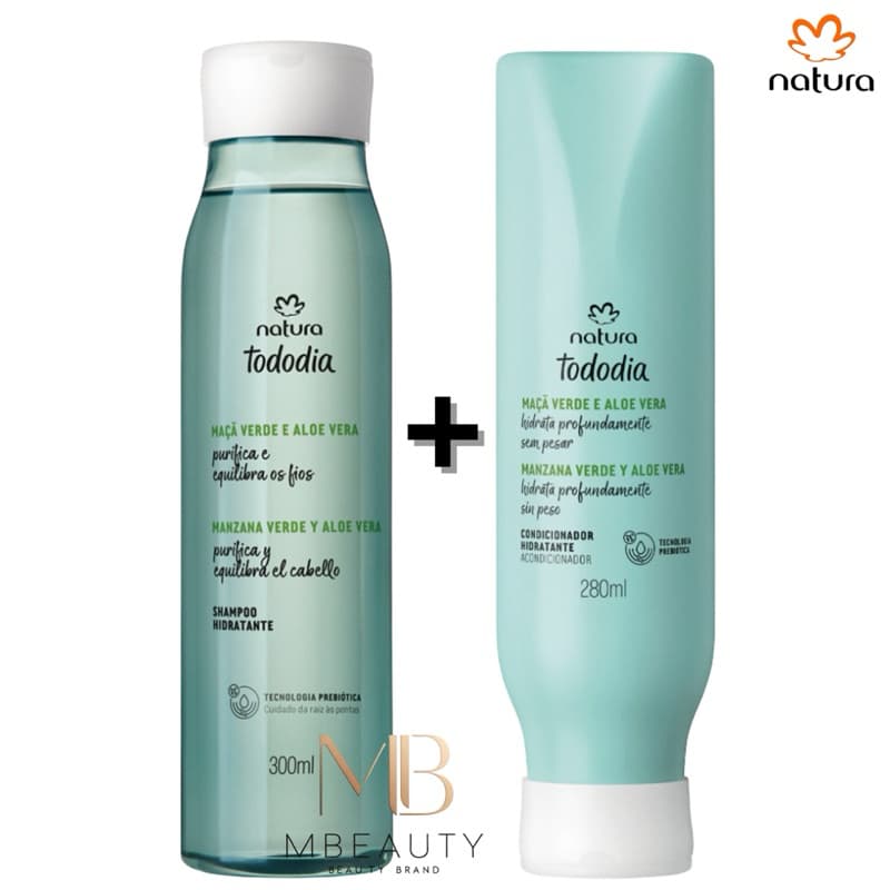 Shampoo Hidratante Natura Tododia + Condicionador Hidratante Kit.