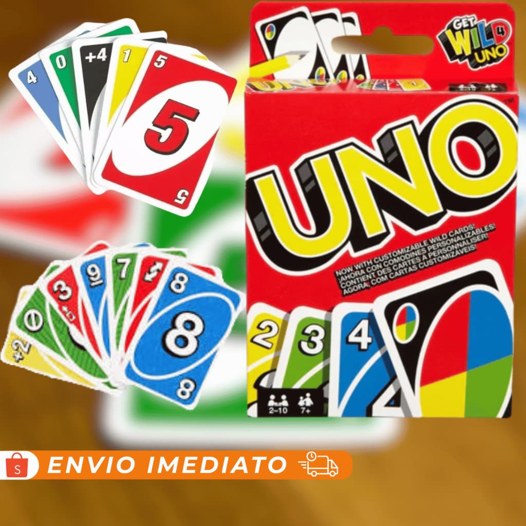 Jogo de Cartas UNO Clássico – 112 Cartas Premium para Diversão em Família e Amigos