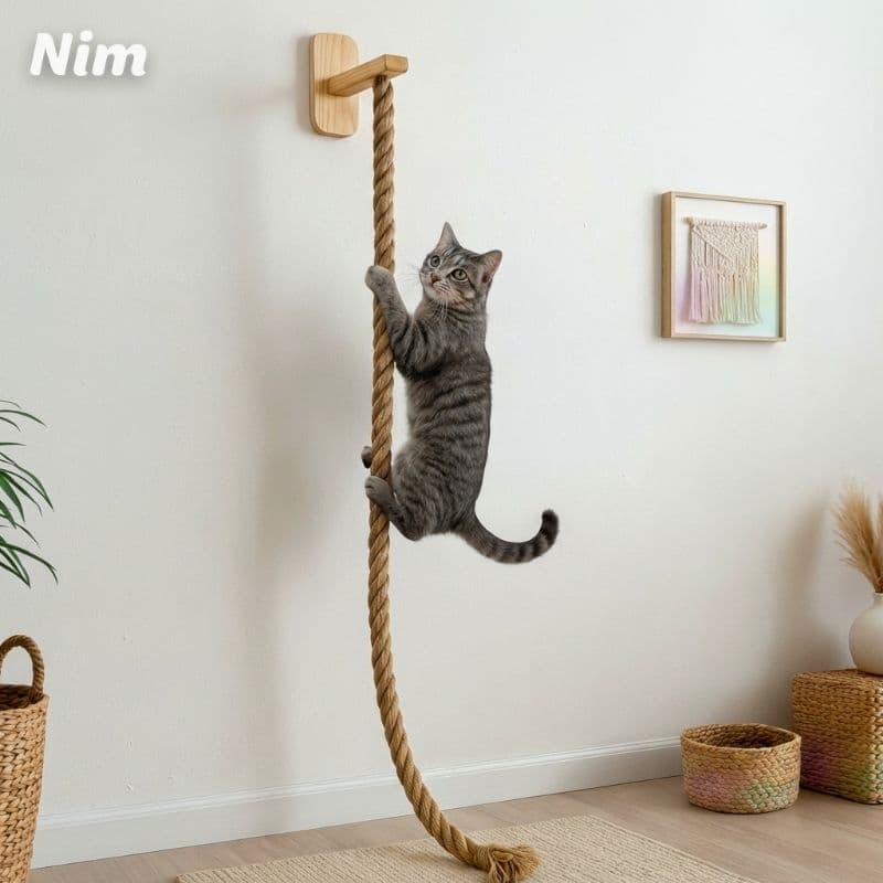 Corda de escalada para gatos de parede corda em sisal de 32mm e 2 metros de altura