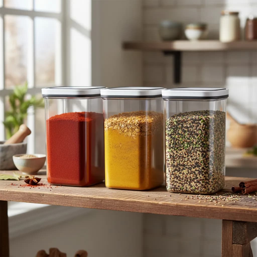 Kit Porta Mantimentos 750ml Hermético Pote Para Alimentos Organizador Cozinha Multiuso Resistente