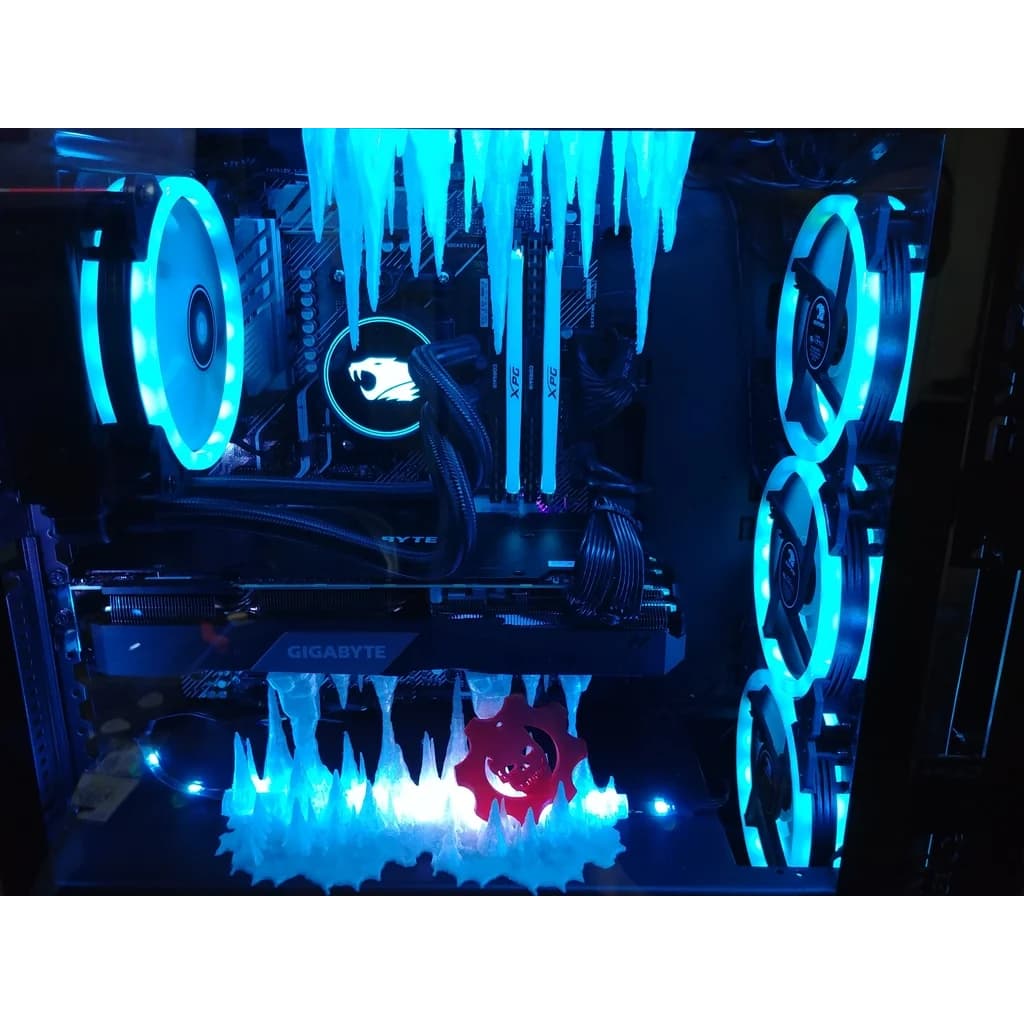 Decoração Pc Gamer Ice Gelo Setup Gamer Gabinete Enfeite Cor Trasnparente