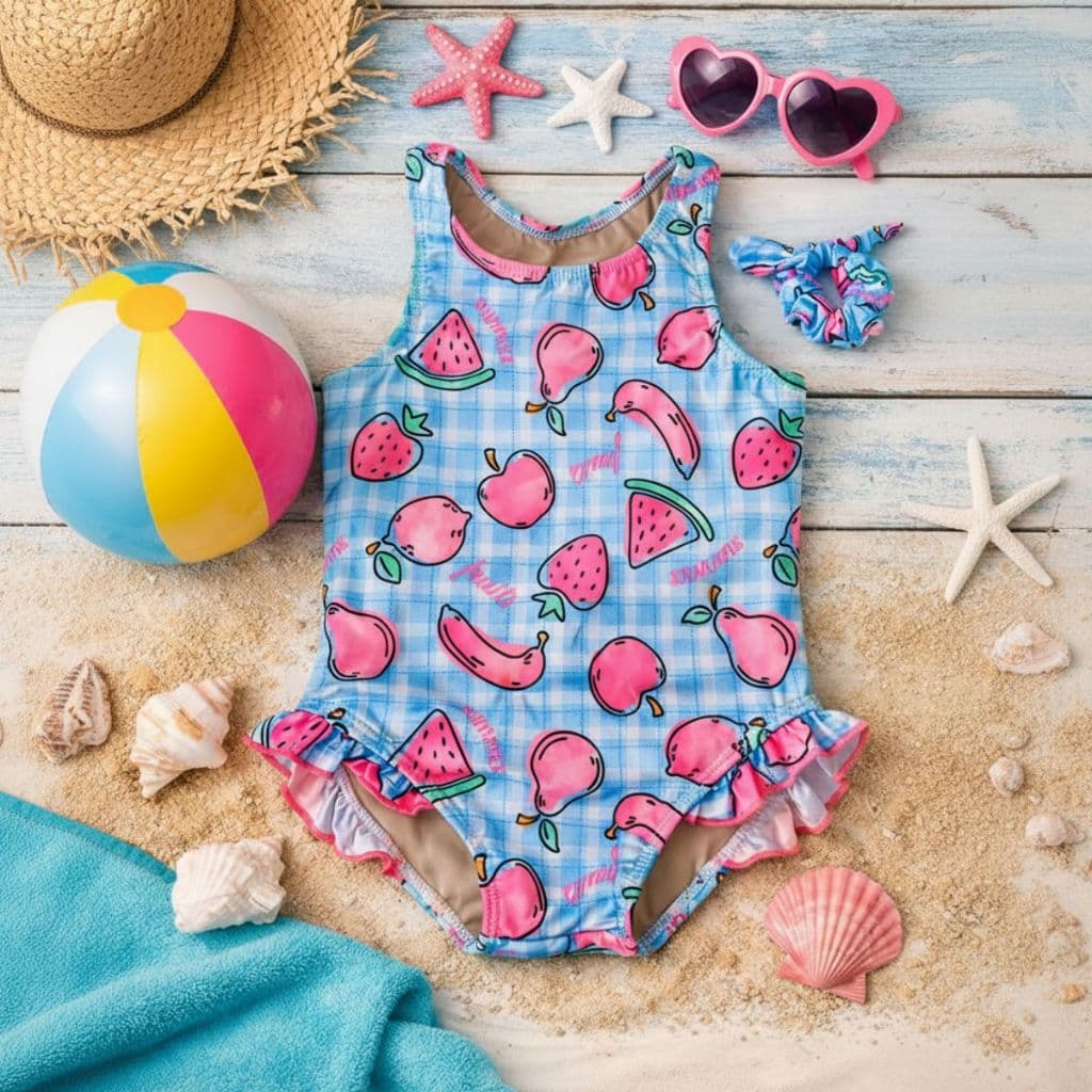 Maiô Biquini Menina Infantil Bebe + Xuxinha Proteção Uv 50 Moda Praia Piscina Estampas Divertidas E Coloridas