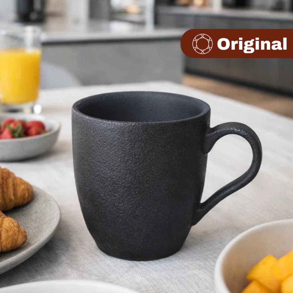 Caneca Em Cerâmica Orgânico Preto Matte 273ml - Porto Brasil Original