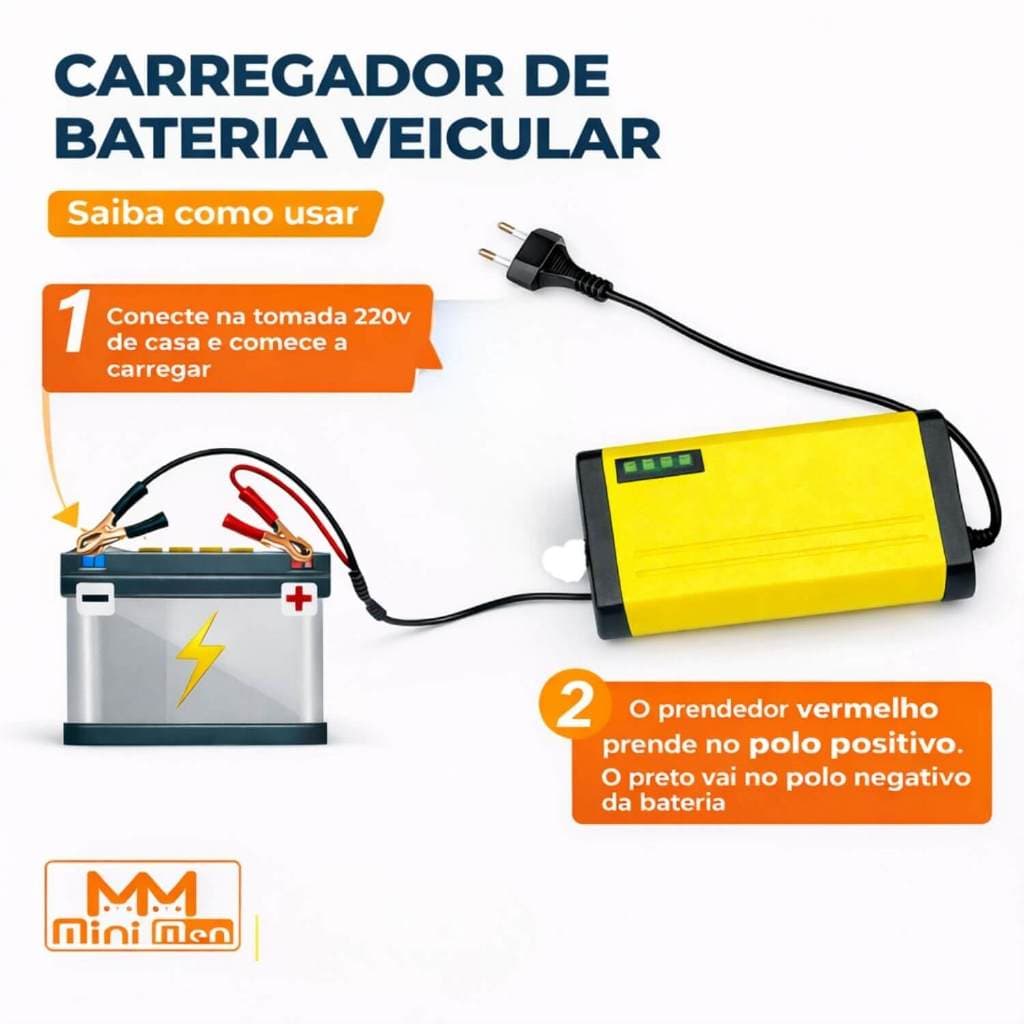 Carregador de Bateria Veicular 12V Universal,Carregador Bateria 12V Carregador Veicular Universal Carregador Bateria Car