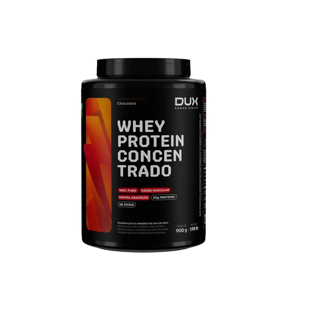 Dux Nutrition Whey Protein Concentrado 900g Sabor Chocolate