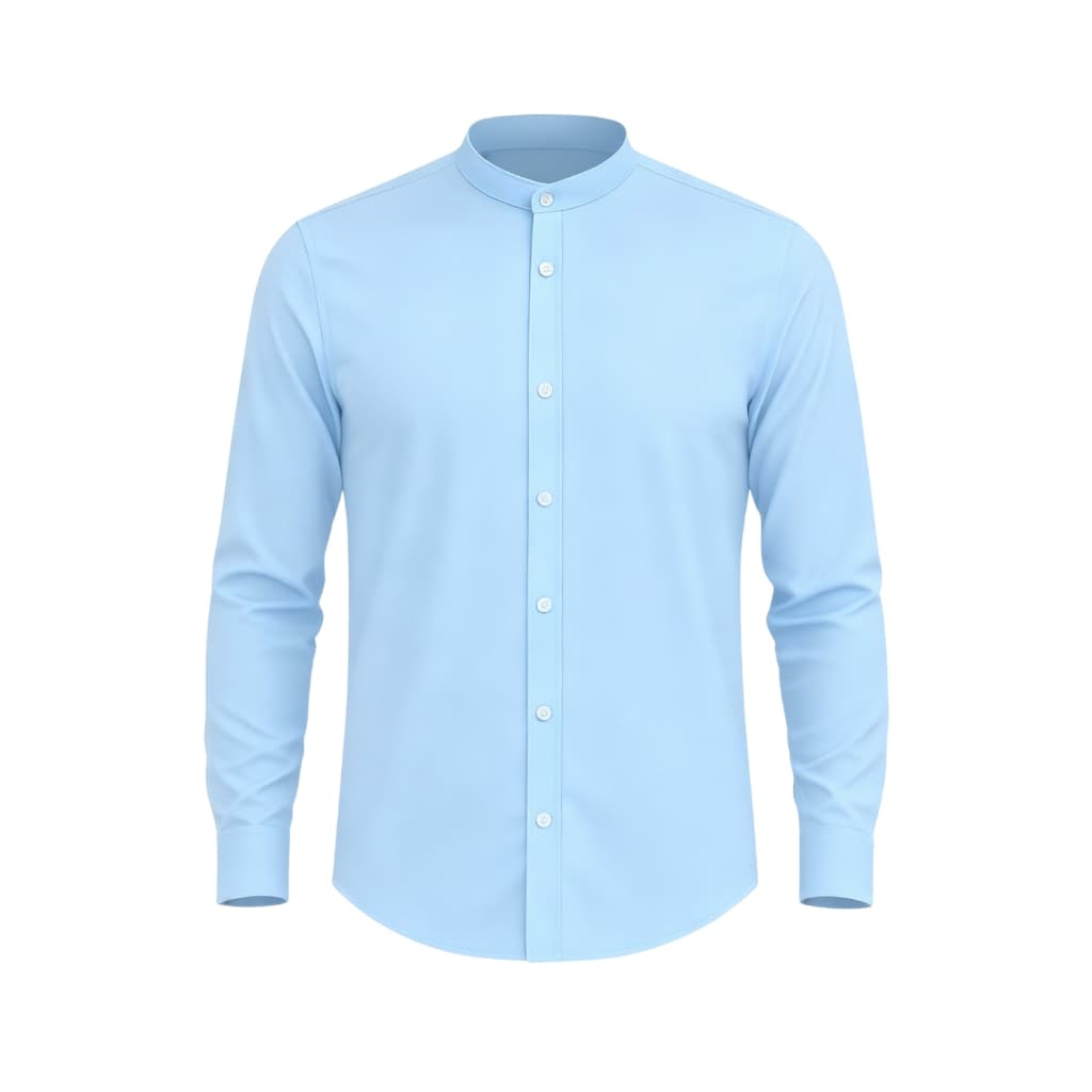 Camisa Masculina Gola Padre Slim Fit Manga Camisa Masculina Gola Padre Social Pronta Entrega