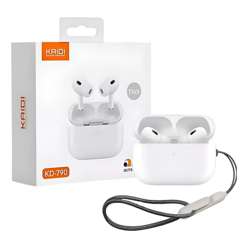 Fone de ouvido Kaidi Kd-790 sem fio bluetooth TWS com cancelamento ativo de ruido