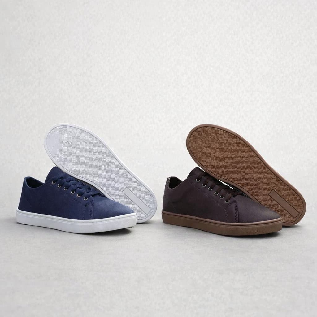 Kit 2 Tênis Masculinos Cadarço Confortável Casual Social Moda Ideal Para o Dia A Dia Sapato Masculino