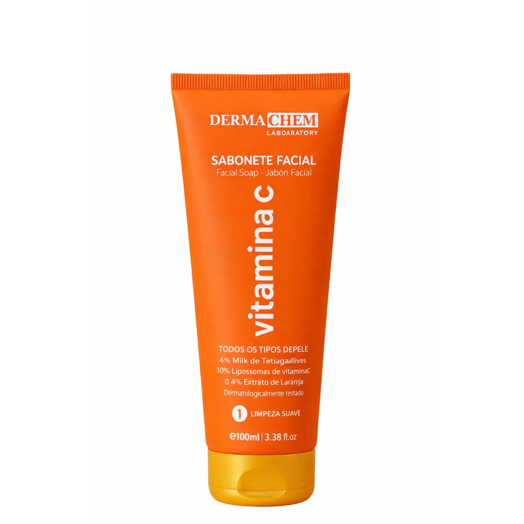 Dermachem Sabonete Facial Vitamina C Limpeza Suave Anti-idade 100ml