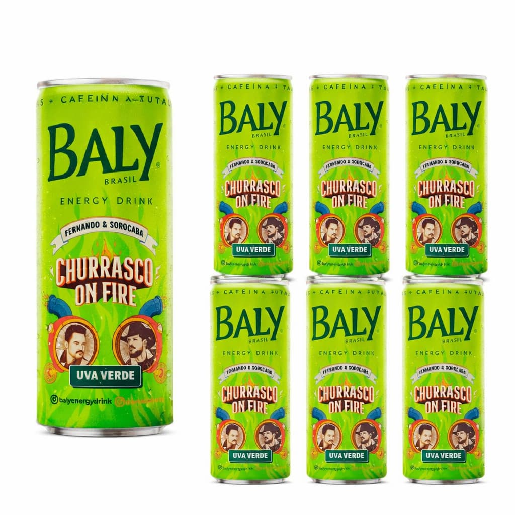 Energético Baly Uva Verde 473ml - Kit C/ 6 Unds