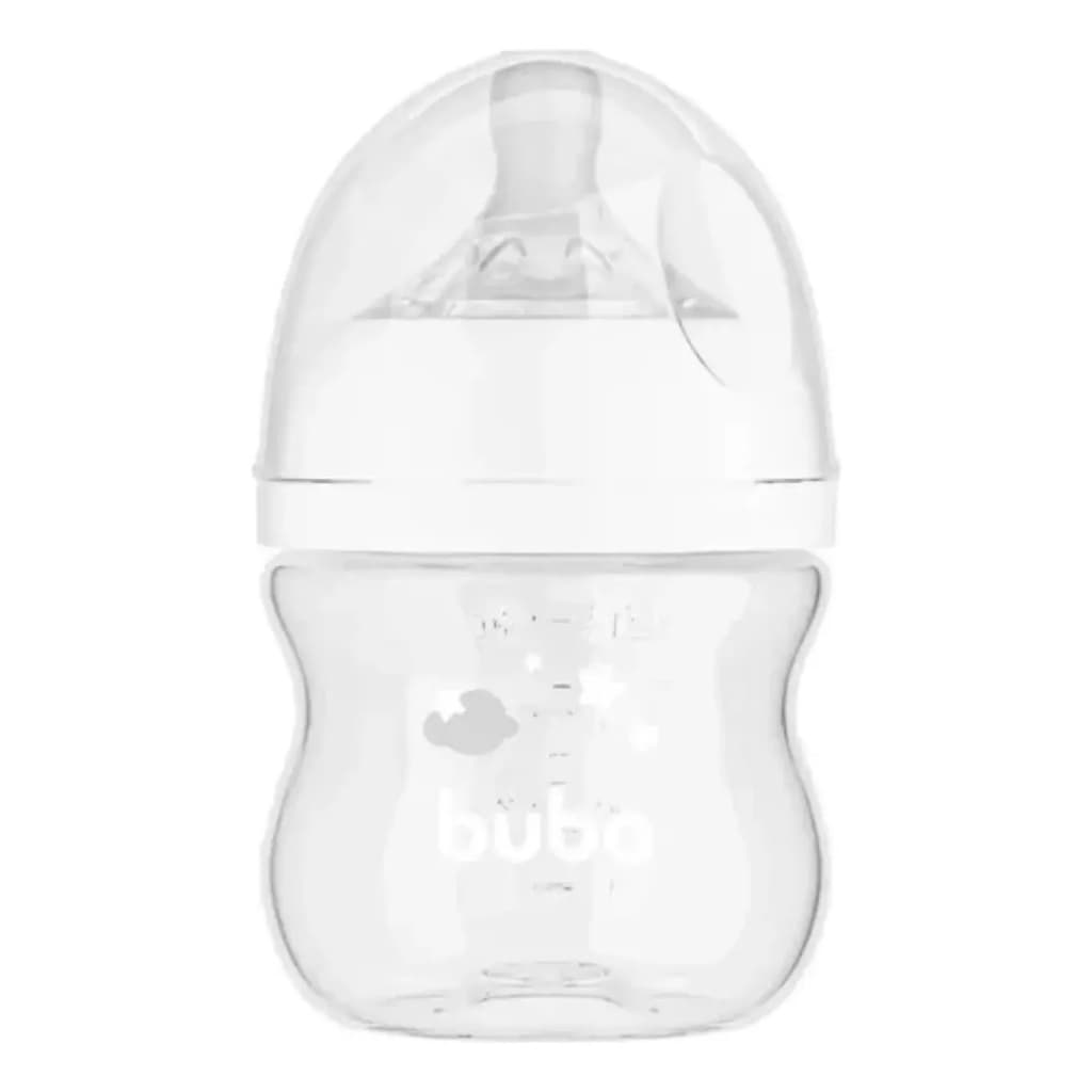 Mamadeira Anticólica Bebê Easy Flow Bico Ultrasolf +0m 120ml Branca Nuvem