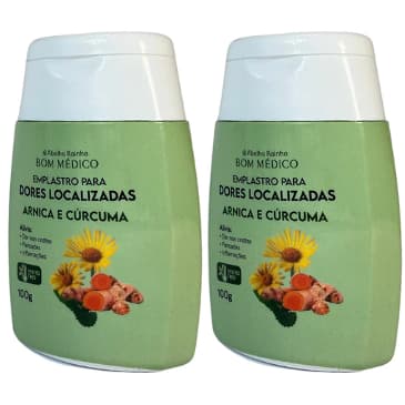 kit com 2 emplastro bom médico dores localizada arnica e cúrcuma