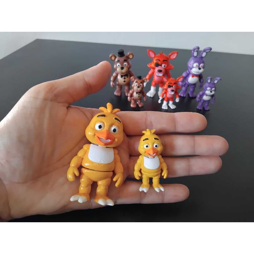 ​Kit 4 Bonecos Inspirados em Five Night At Freddys FNAF Escolha: Animatronics 4cm ou 7cm