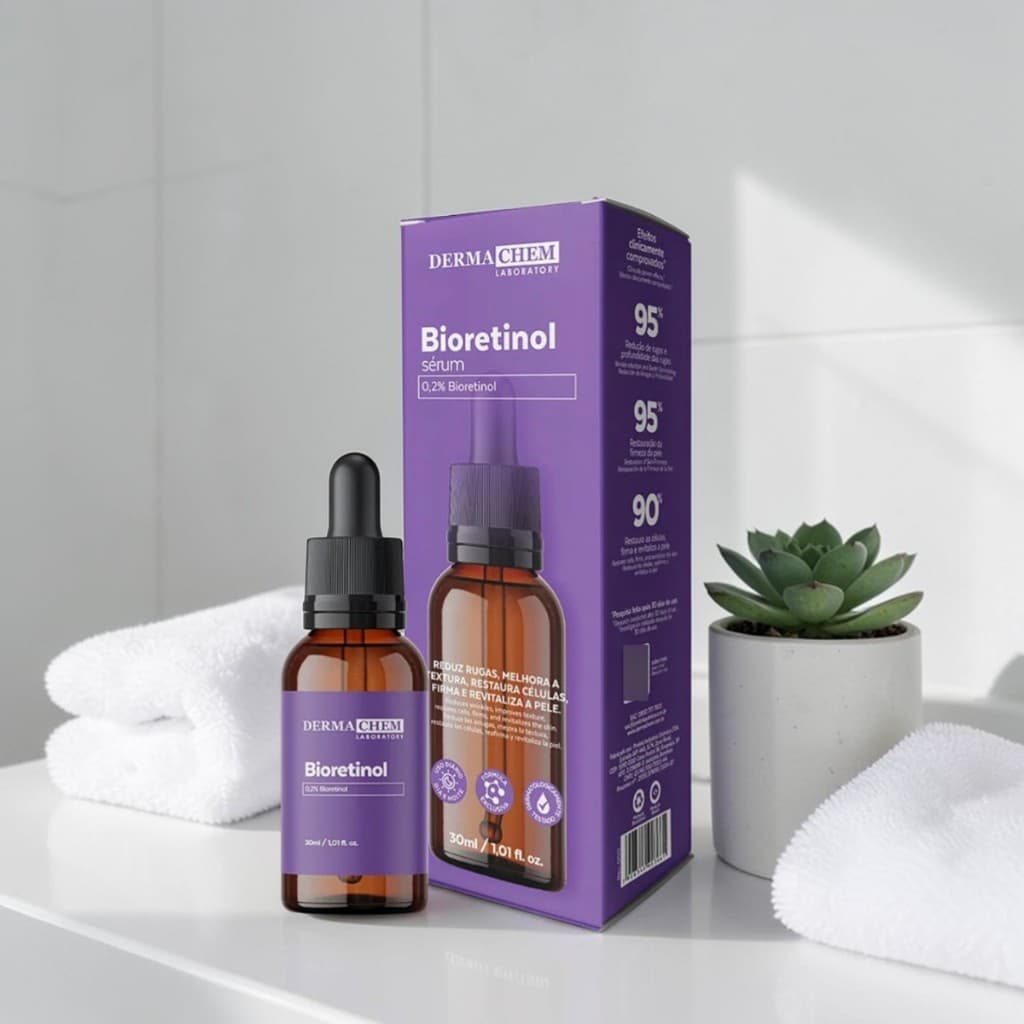 Sérum Facial Anti-Idade e Anti Rugas Bioretinol Dermachem 30ml – Firmeza e Renovação da Pele