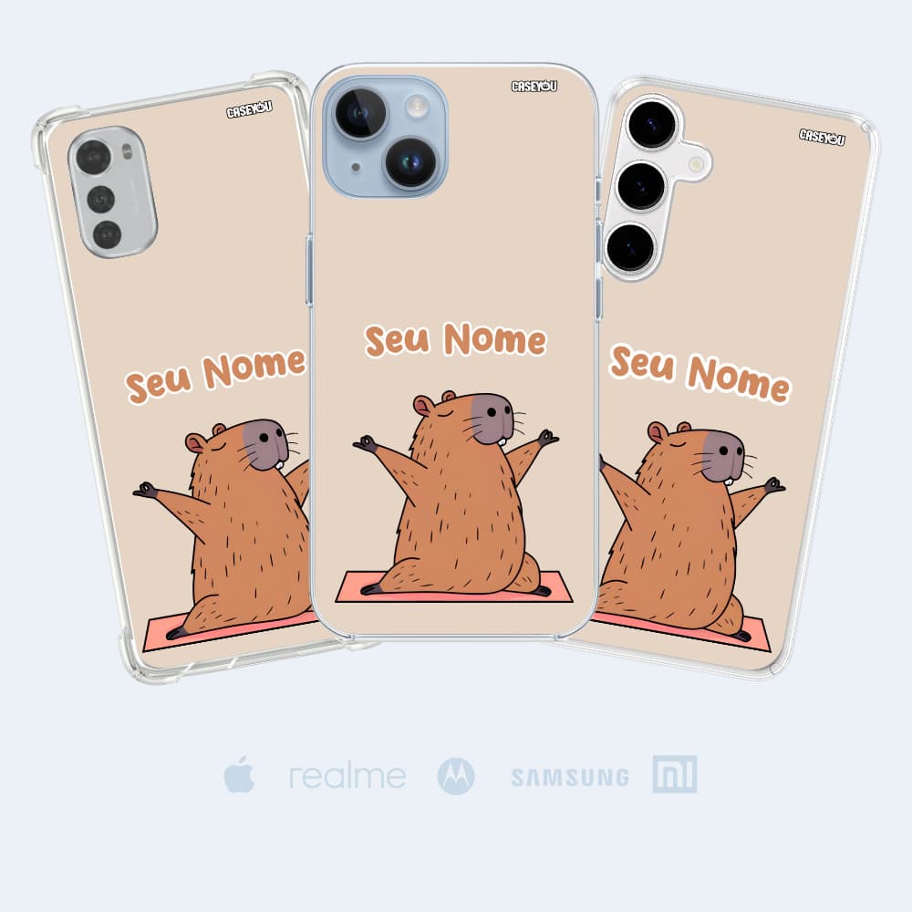 Capinha Celular Personalizada Capivara Zen Alta Qualidade
