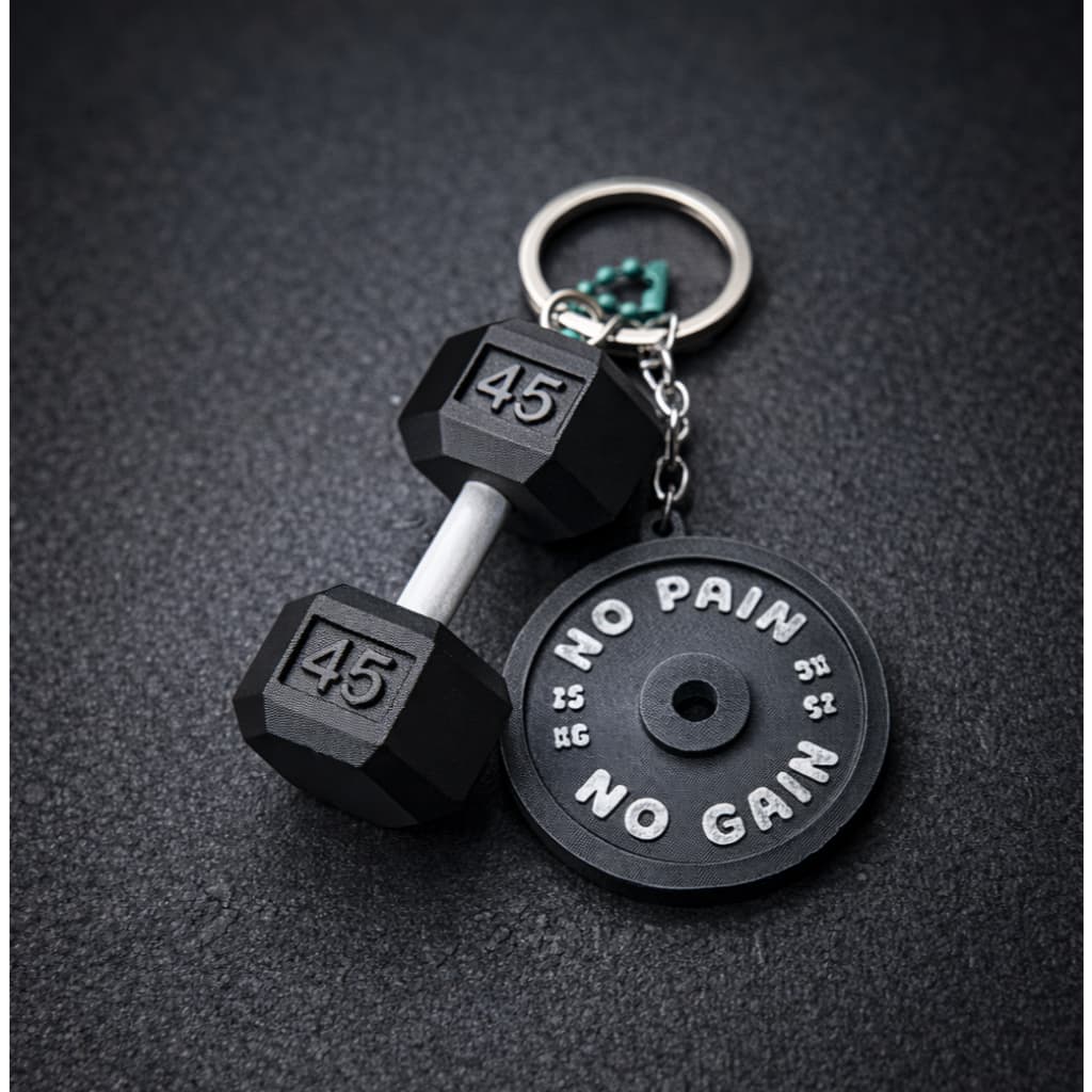 Chaveiro Fitness Academia | Halter e Anilha  | Acessório para Amantes de Treino