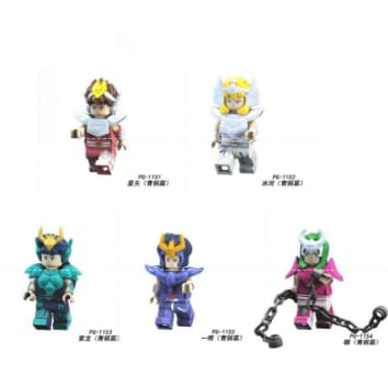 Brinquedo de blocos de montar compatível com lego Cavaleiros do zodiacos