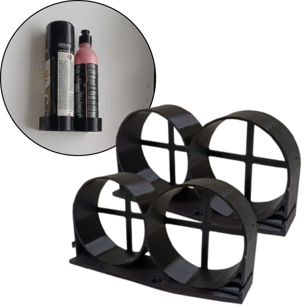 Kit 2 a 8 Suporte de Lata Parede Organizador  Prateleira Spray Garrafa Oficina