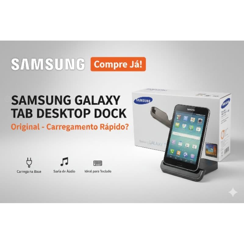 ​🖥️ Dock de Mesa Samsung Galaxy Tab 10.1 - Original Samsung 🔋​TRANSFORME SEU GALAXY TAB EM UMA ESTAÇÃO DE TRABALHO!