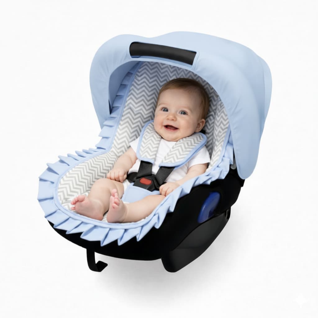 Capa Para Bebe Conforto Acolchoada Com Capota e Protetor Cinto Universal Estampada