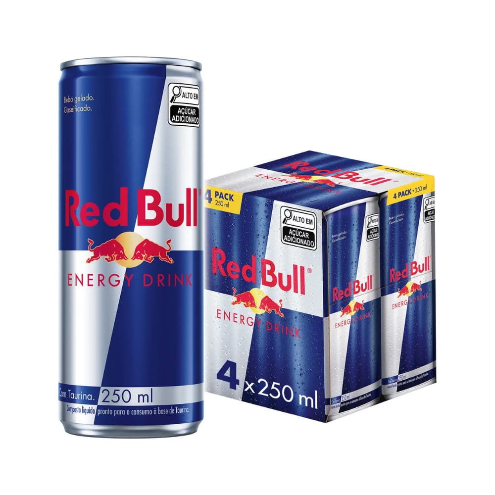 Kit com 4 Energético Red Bull 250ml