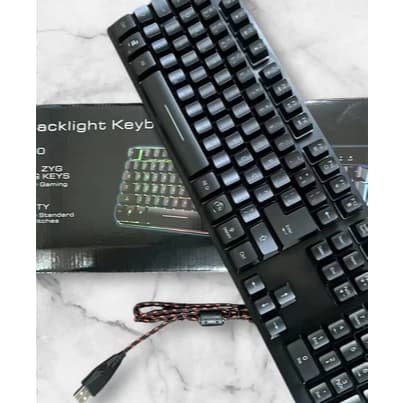 teclado gamer led blacklight keyboard semi mecanico zyg-800