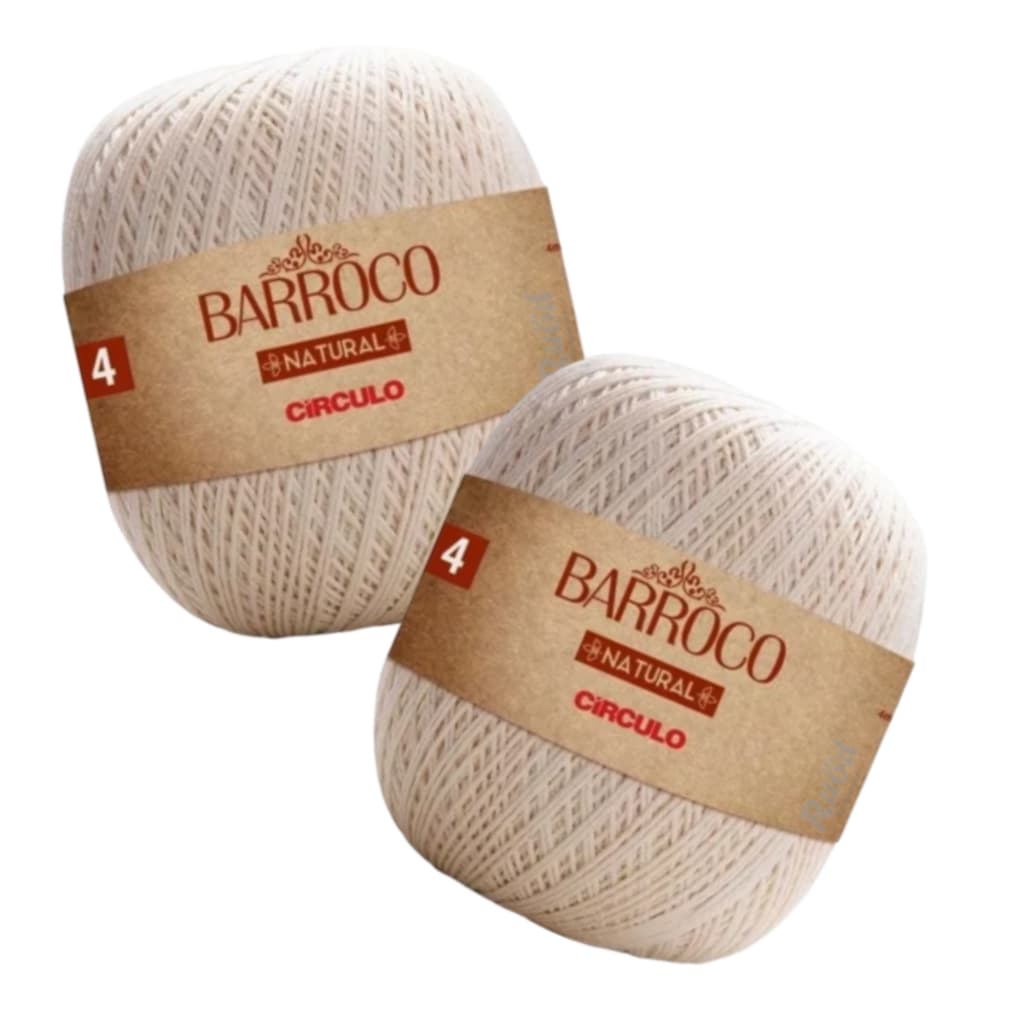 KIT Barbante Linha Barroco Natural 700G CIRCULO IDEAL PARA CROCHÊ