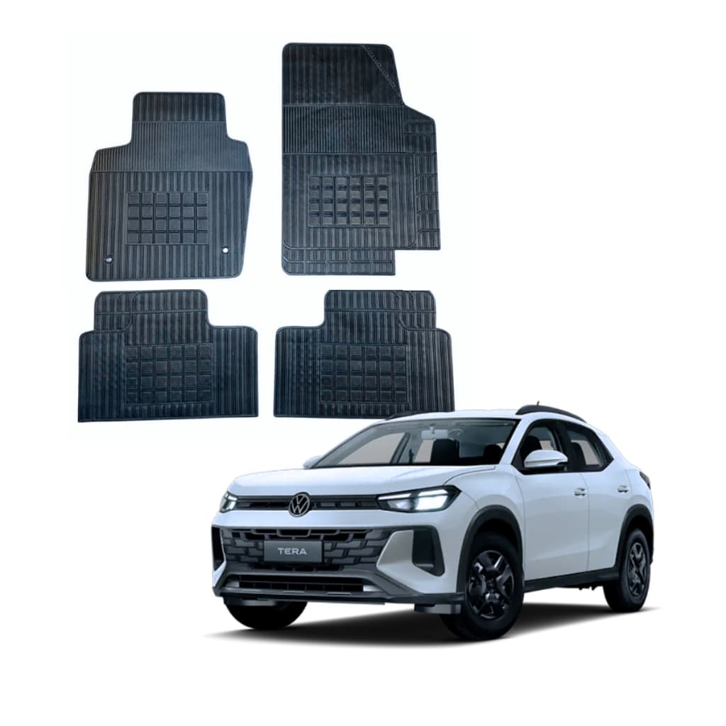 Tapete Automotivo De Borracha Volkswagen Tera Assoalho 4 Peças Proteção Carro