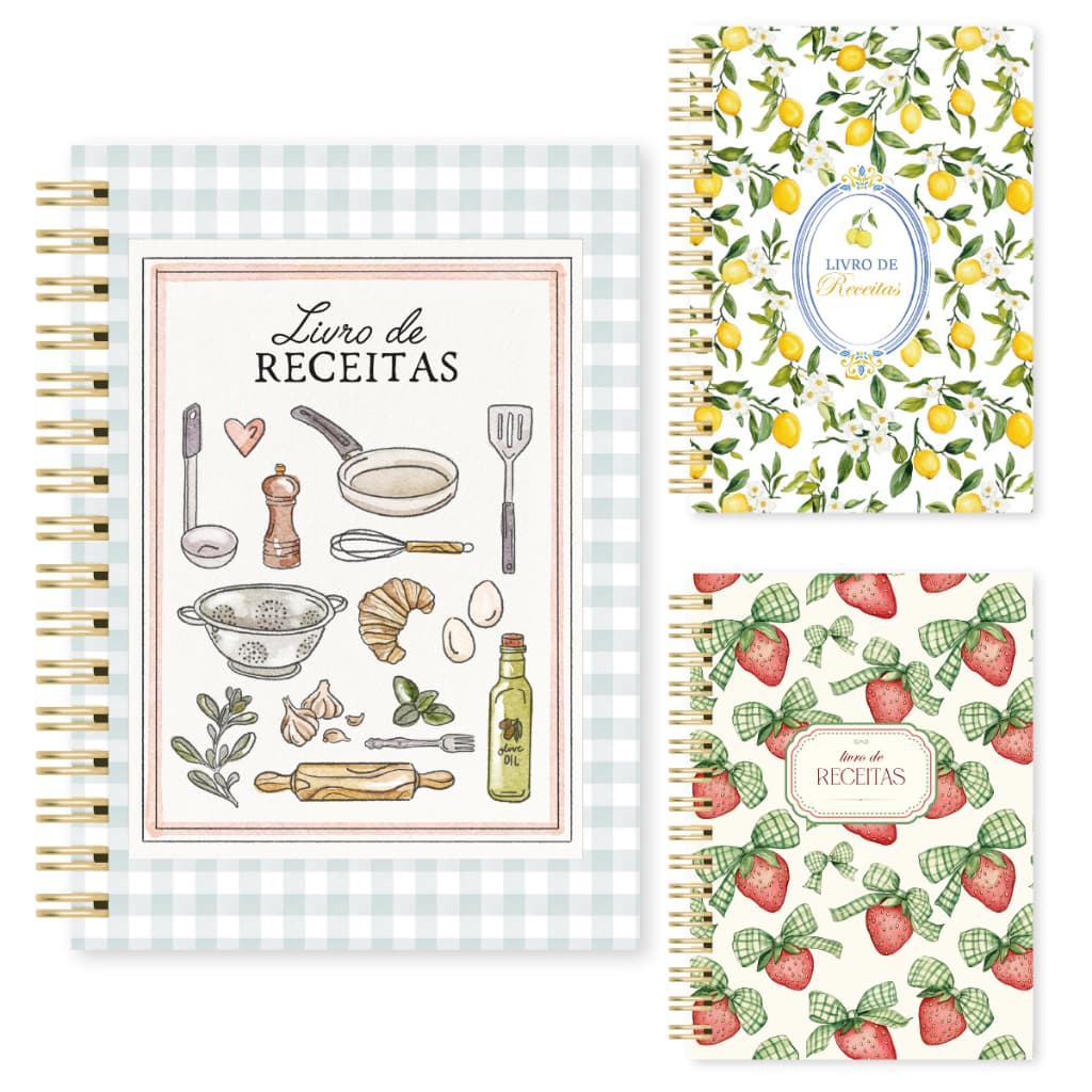 Caderno De Receitas Personalizado Folhas Removíveis Com Nome Presente Criativo Receitas da Vovó