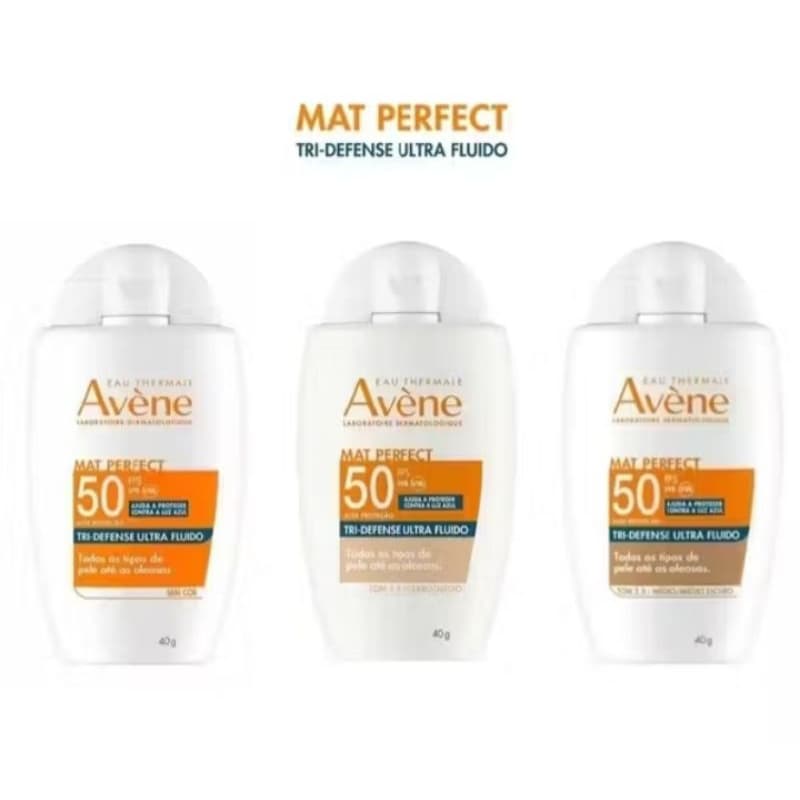 Protetor Solar Facial Avène Mat Perfect Tri Defense FPS50 Ultra Fluído