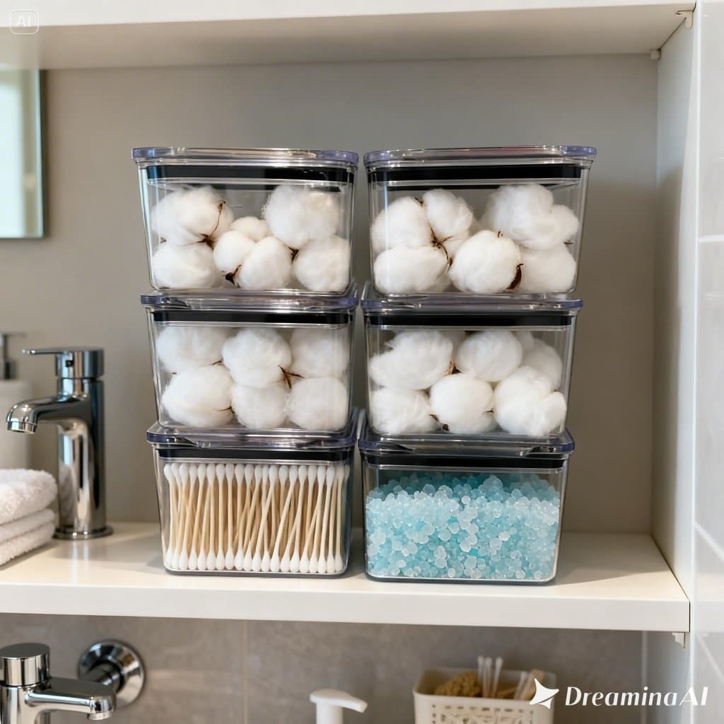 Pote Hermético Premium 480ml Acrílico Organizador Multiuso para Despensa Cozinha 5 und