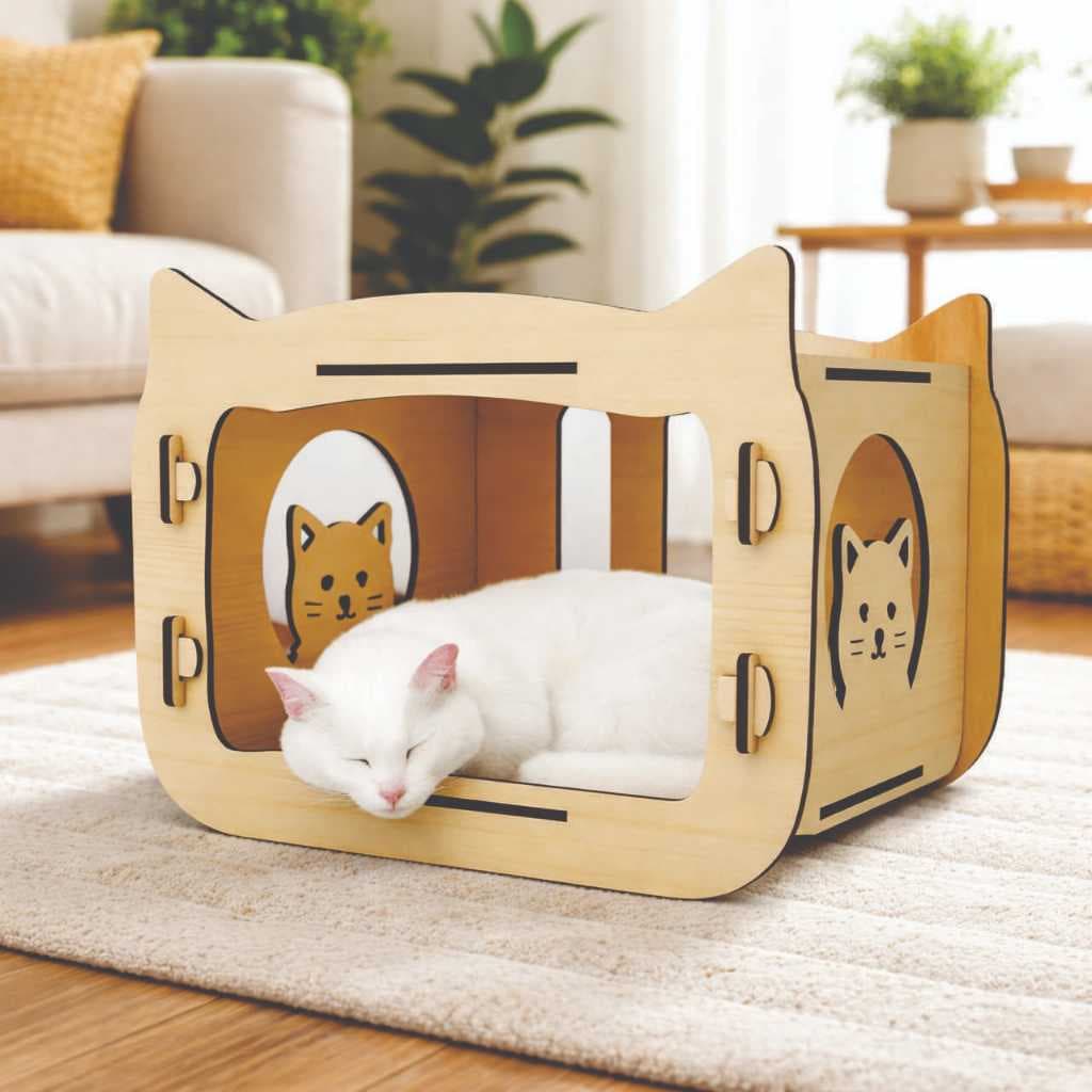 Caminha Pet Casinha de Gato Cama para Pet Montavel e Desmontavel
