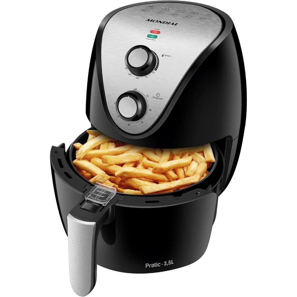 Fritadeira Sem Óleo Air Fryer 3,5l Mondial Preto/inox 1500w Af-30-i 220v