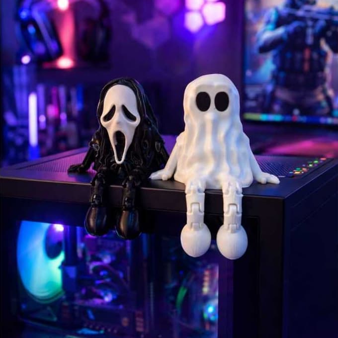 Bonecos articulados Fantasminha e Ghost Face Decoração