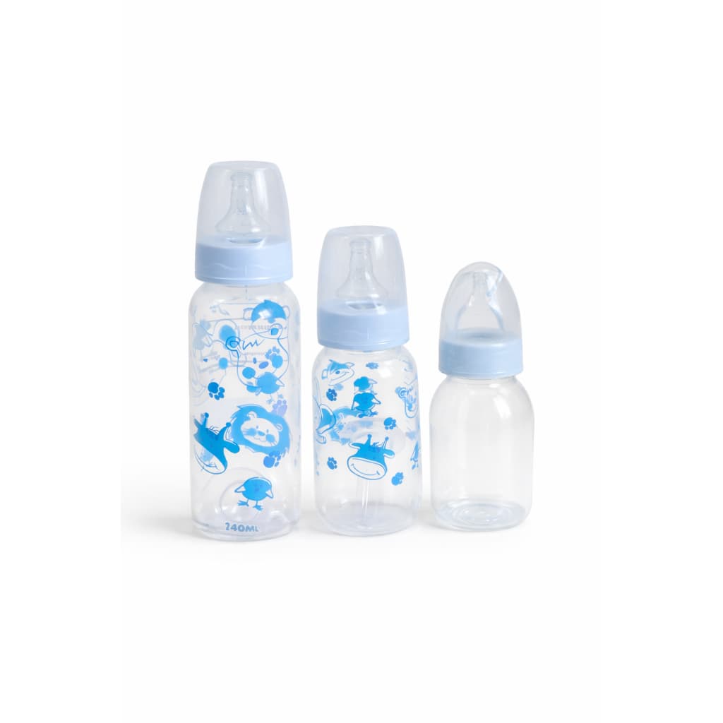 KIT 3 Mamadeira Para Bebê Bico Redondo 60ml 140ml 240ml Anplas Ortodontico