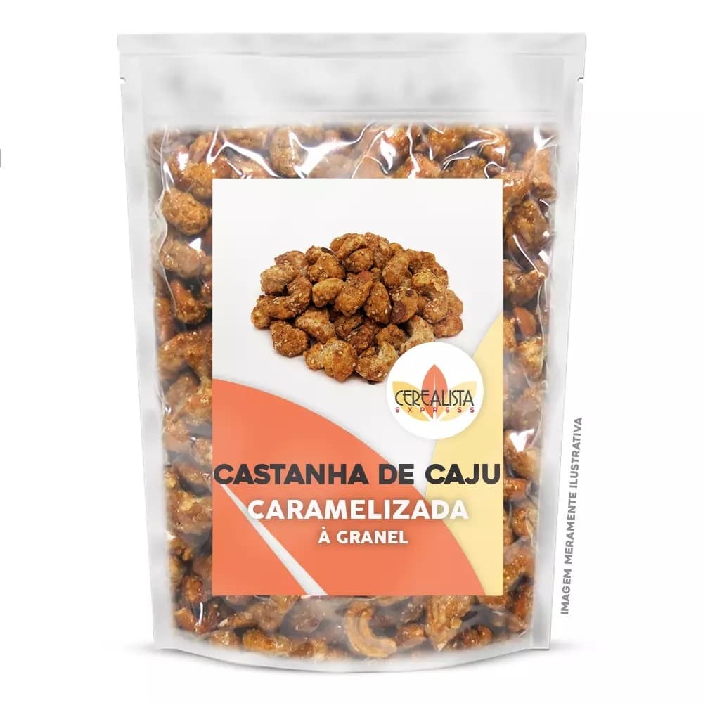 Castanha de Caju Caramelizada a Granel Oleaginosa Natural Snack Saudável