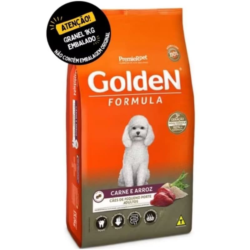 3kg de ração para cachorro golden mini bit A GRANEL carne ou frango porte pequen cães