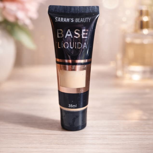 BASE LIQUIDA ROSTO MAQUIAGEM SARAH´S BEAUTY-ALTA COBERTURA