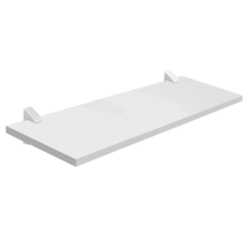 Prateleira Parede Mdf 20x100cm Branca com Suportes