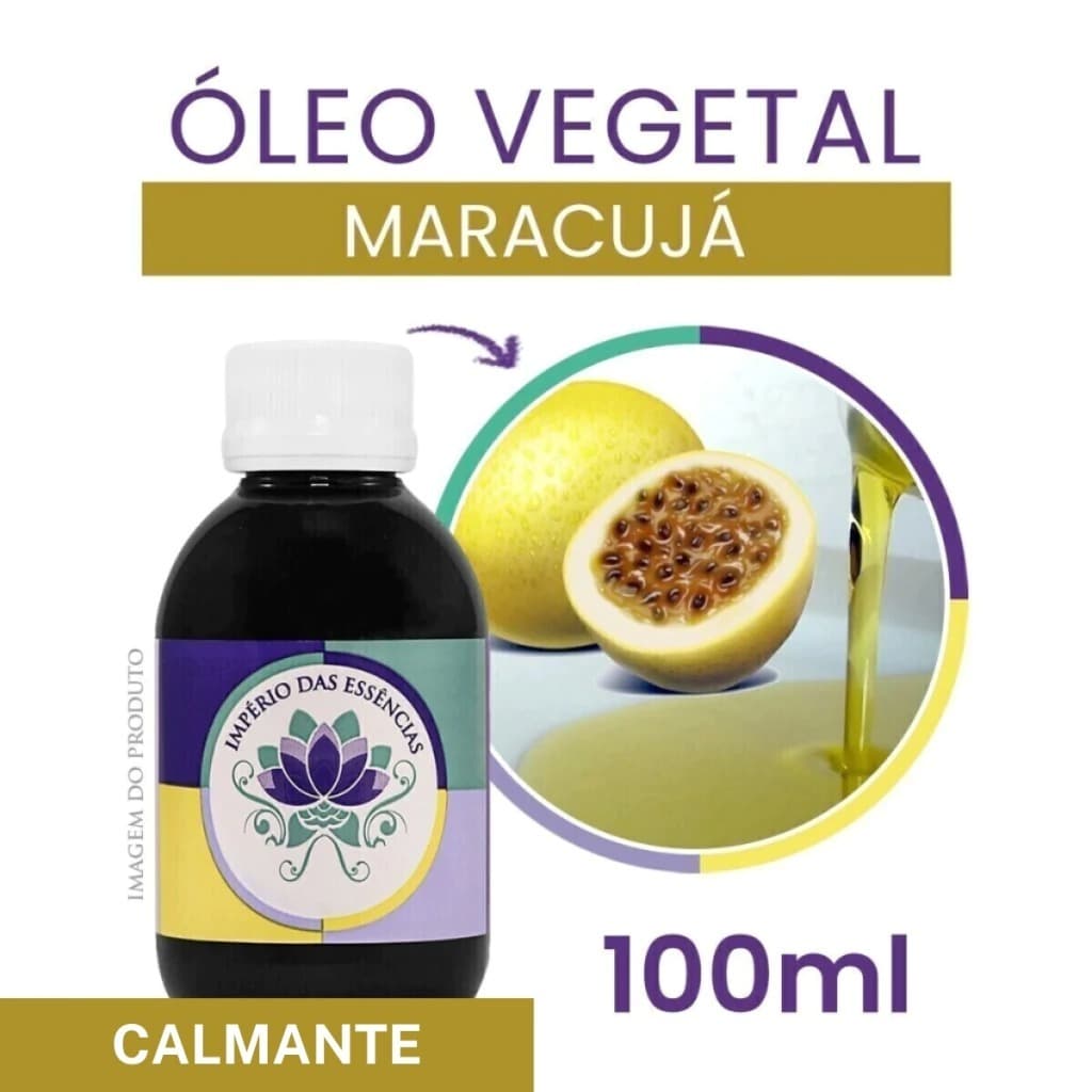 Óleo Vegetal de Maracujá 100ml cremes hidratantes, shampoo, óleos corporais e de massagem, sabonetes