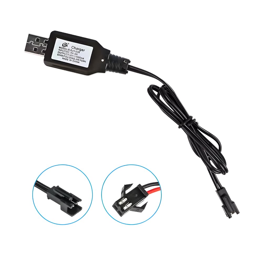 Carregador 7.4v Sm-2p para Carro Carrinho Controle Remoto Avião Helicoptero Monster