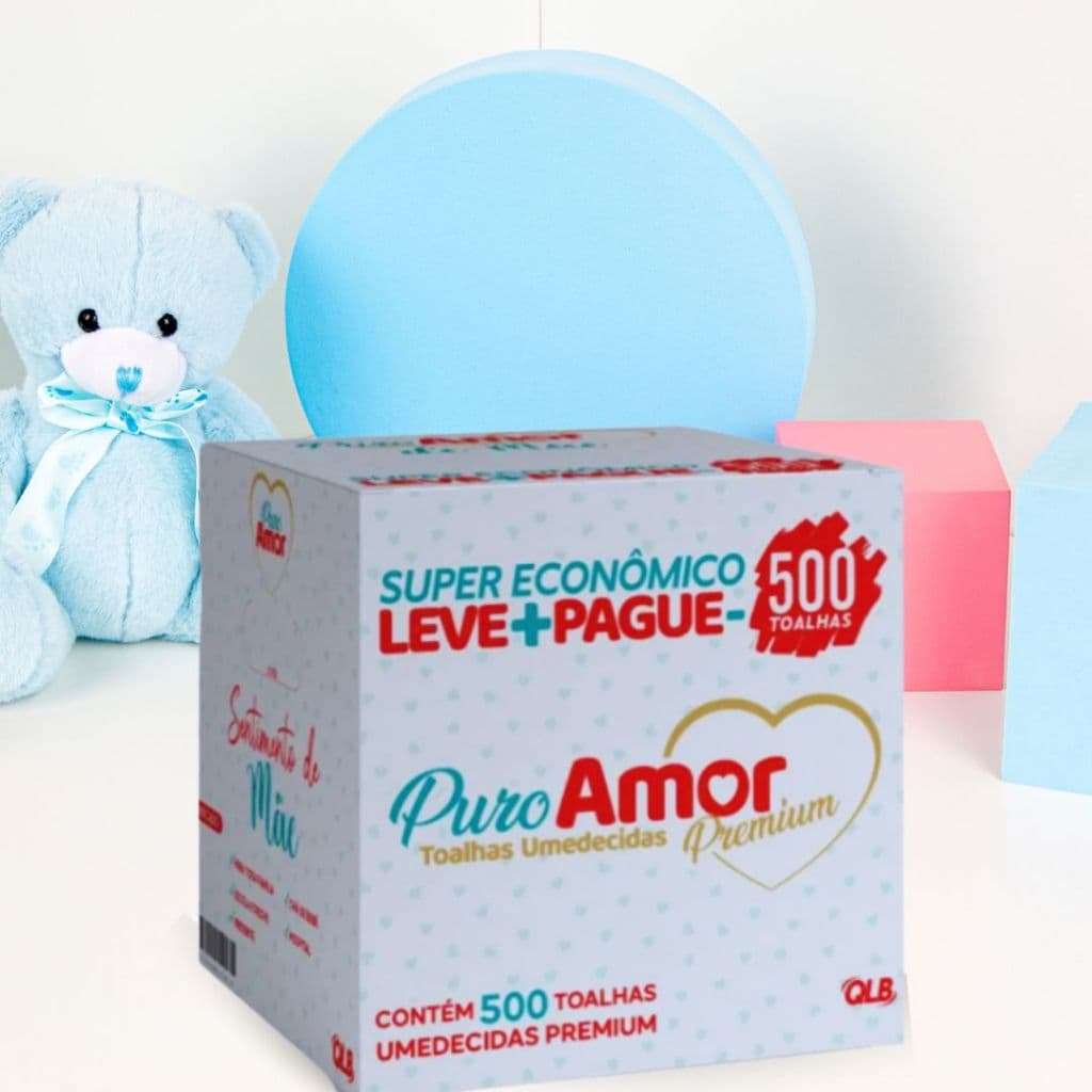 Toalhas Umedecidas Puro Amor Pack 500 U