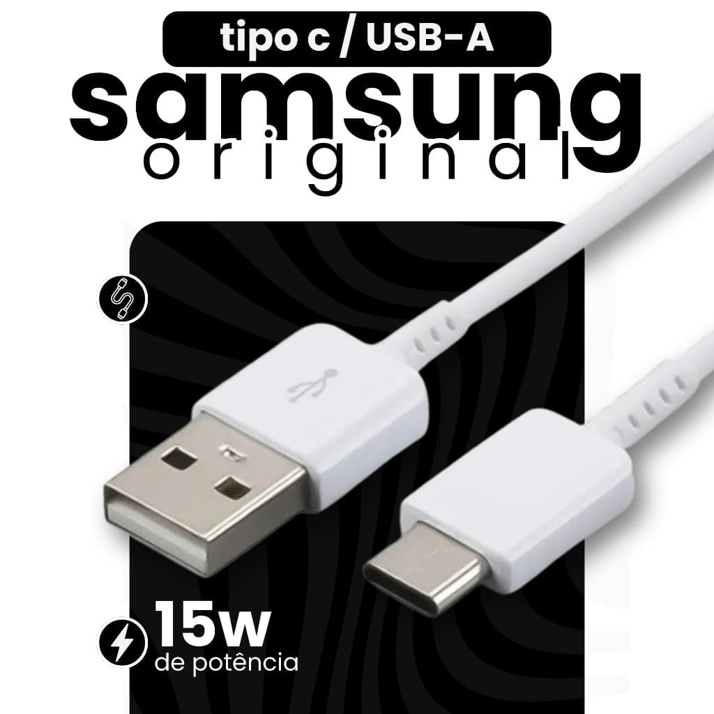 Cabo Samsung ORIGINAL  USB-C – S20fe A05 A06 A15 A16 A14 A24 A25 A26 A34 A35 A36 A54 A55