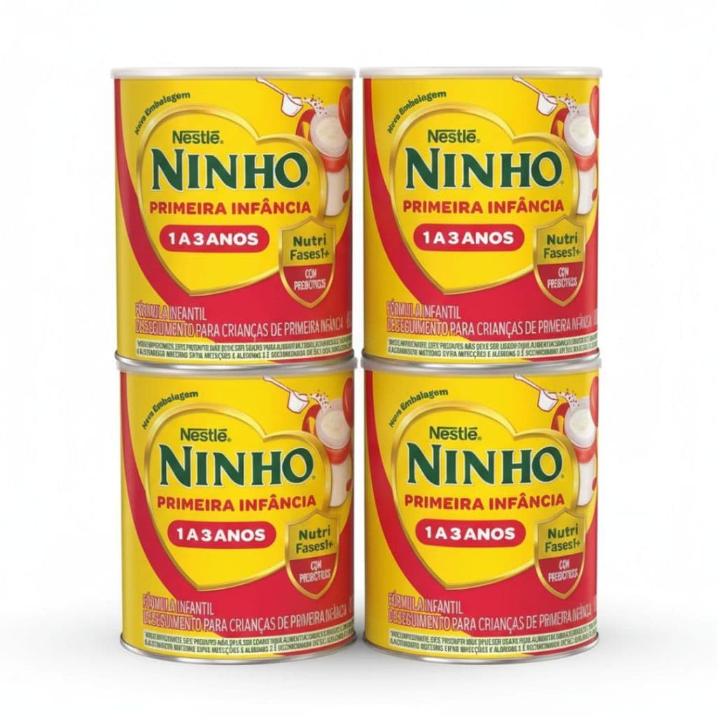 Ninho Fases 1 Fórmula Infantil Nestlé Ninho Primeira Infância 1 a 3 Anos 800g 4 potes