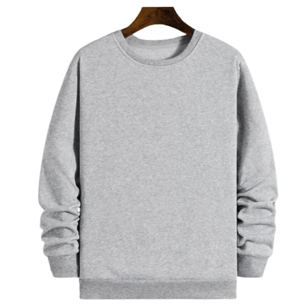 Moletom Gola Redonda Blusa De Frio Básico Careca Casaco Feminino Masculino Flanelado Algodão Liso