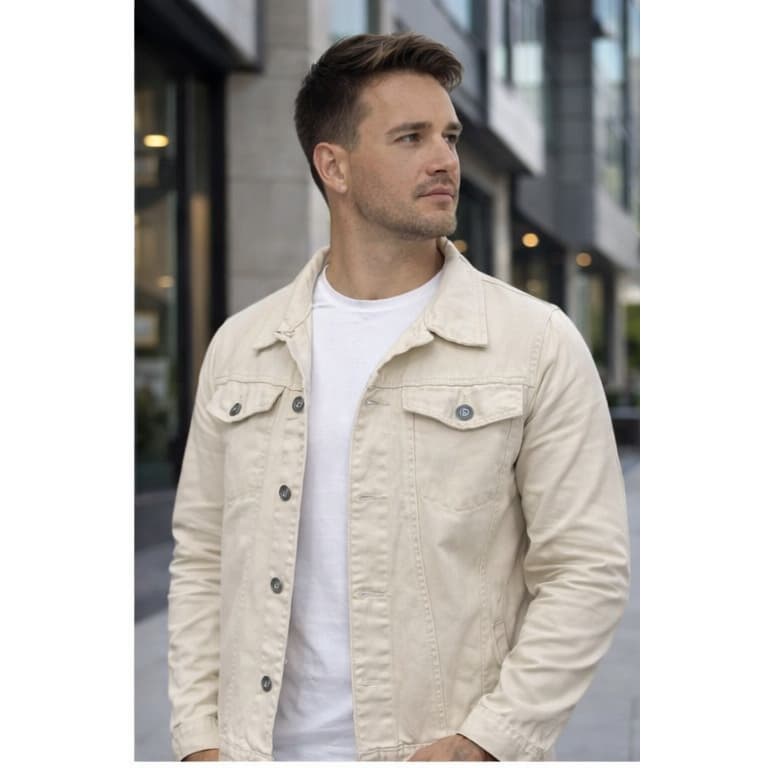 Jaqueta Masculina Urban Ivory Slim Bege