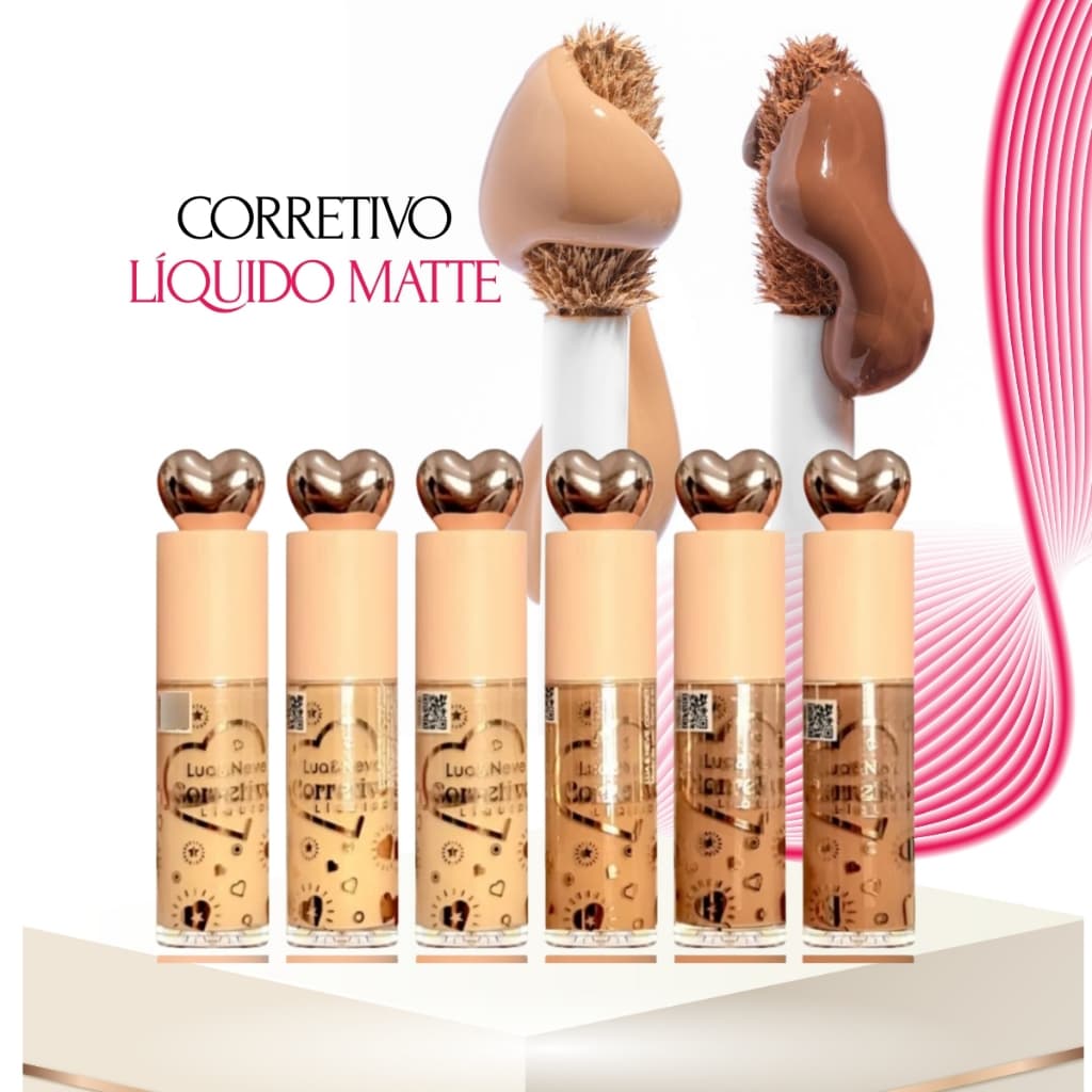 Corretivo Liquido Matte Lua e Neve com 9.5ml cada